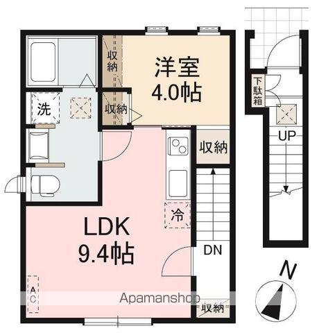 MAISON DE BONHEUR(1LDK/2階)の間取り写真