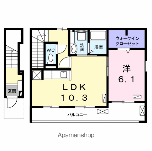 リーガル ハイツ(1LDK/2階)の間取り写真