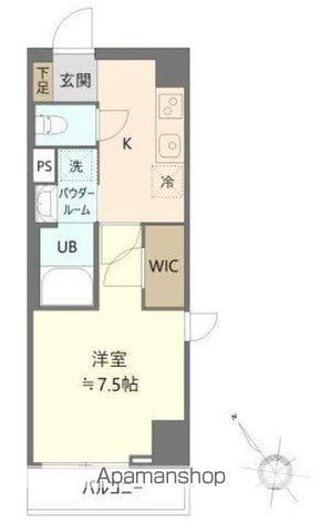 総武本線 新小岩駅 徒歩7分 10階建 築5年(1K/10階)の間取り写真