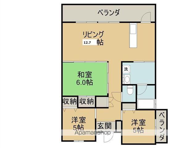 ハピネス南城(3LDK/5階)の間取り写真