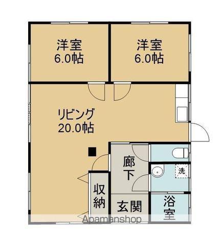 熊本県熊本市西区 1階建 築33年(2LDK)の間取り写真