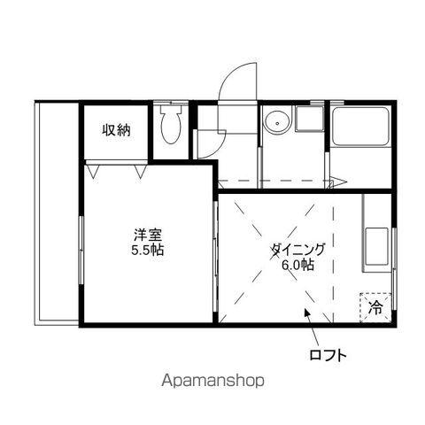 アットホーム水保(1DK/2階)の間取り写真