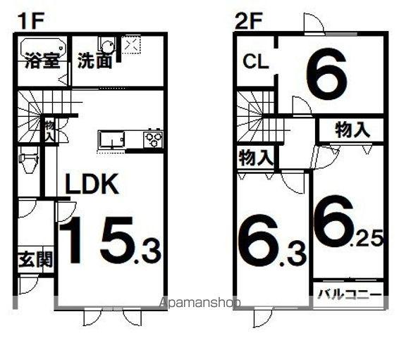 レパンドールⅢ(3LDK/1階)の間取り写真