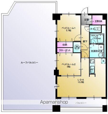 レクシア宮前(2LDK/7階)の間取り写真