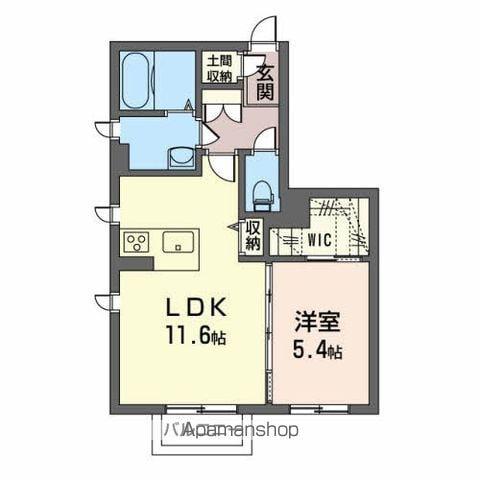 コート・ド・ボーヌ(1LDK/1階)の間取り写真