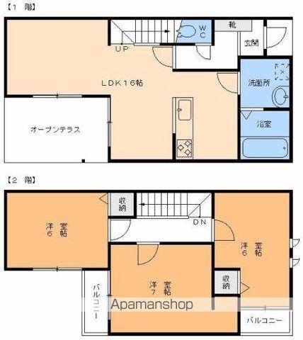 CUBEはなみずき(3LDK)の間取り写真