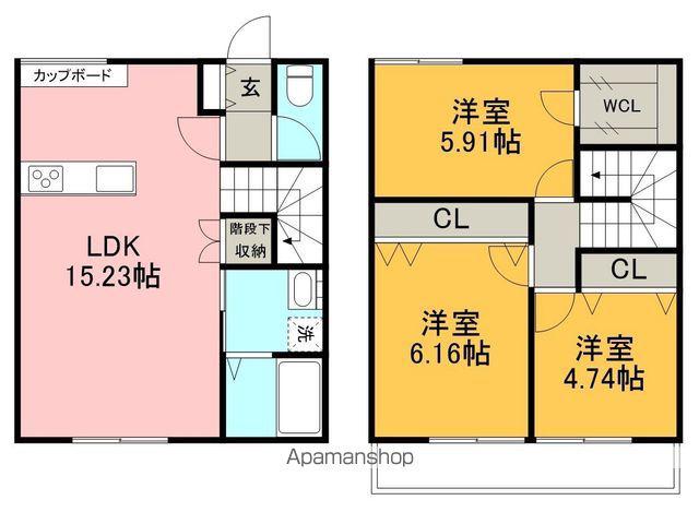 GRAN X NANGOKU 南棟(3LDK/2階)の間取り写真