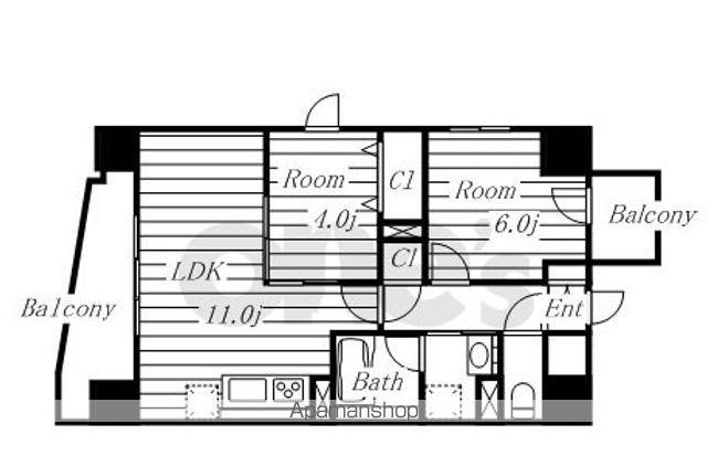 サンエスケーイワタ名城(1LDK/3階)の間取り写真