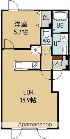 SILENCE(1LDK/1階)の間取り写真