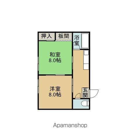 セロナ南青山(2K/2階)の間取り写真