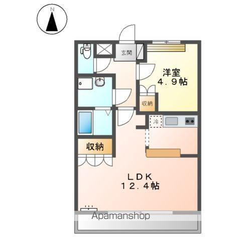 グラン・ソレイユ(1LDK/2階)の間取り写真