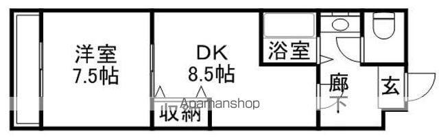 コンフォートヴィラ(1LDK/1階)の間取り写真