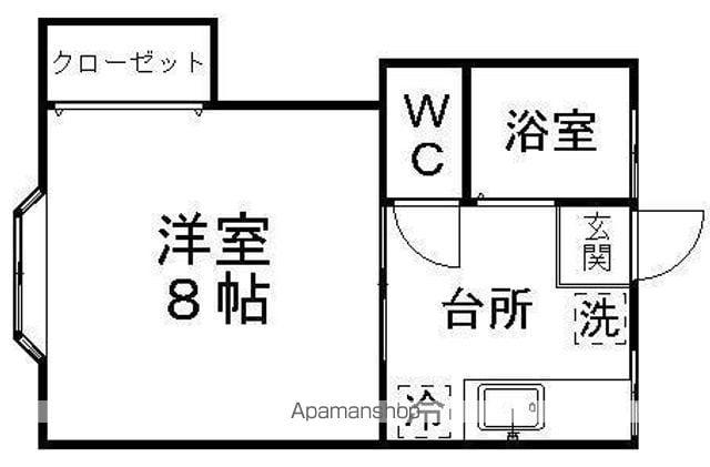天神沢コーポ(1K/2階)の間取り写真
