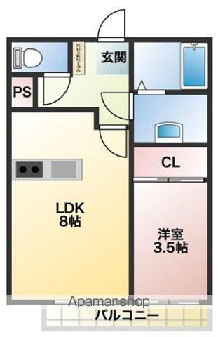 PREVOYANCE片江(1LDK/1階)の間取り写真