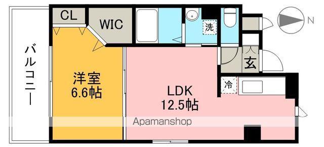 ベルカント札場(1LDK/3階)の間取り写真