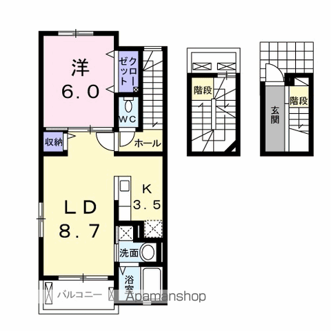 パークヒルズ国分寺台(1LDK/3階)の間取り写真