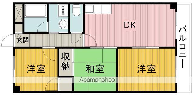 山吉ビル(3DK/3階)の間取り写真