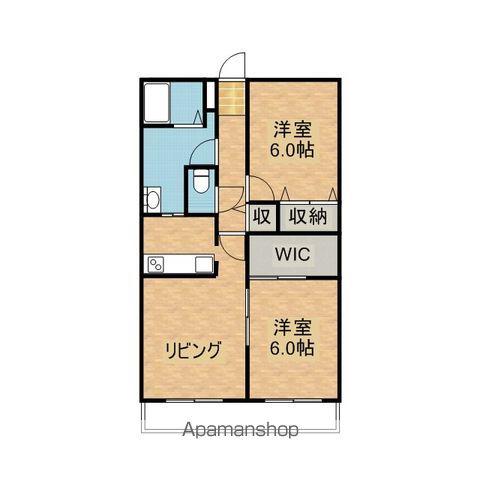 グリーンヒルズ宮下(2LDK/3階)の間取り写真