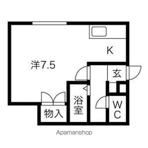 プラザイン桑園(1K/1階)の間取り写真