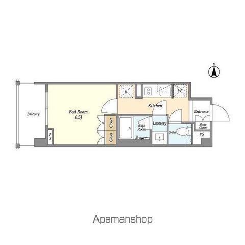 LIBR GRANT 四谷三丁目(1K/4階)の間取り写真