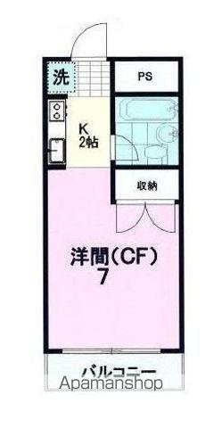 三豊ビル(ワンルーム/2階)の間取り写真