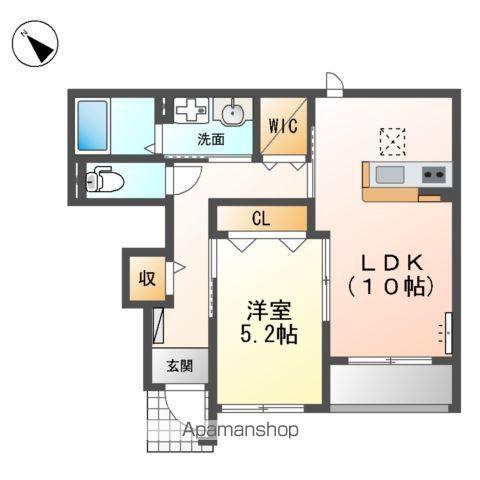 SKルミナーレ(1LDK/1階)の間取り写真