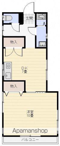 MSビル(1DK/2階)の間取り写真
