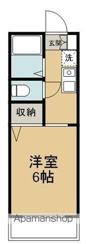 エテール谷田(1K/1階)の間取り写真