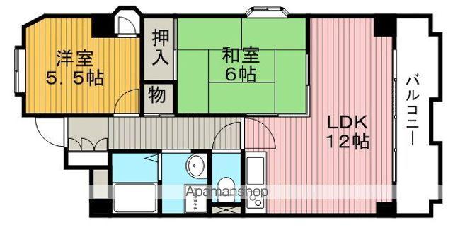 空港リブレ大阪屋(2LDK/1階)の間取り写真
