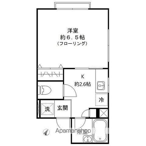 ベルフォーレ(1K/2階)の間取り写真