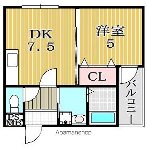 フジパレス山之内2番館(1DK/2階)の間取り写真