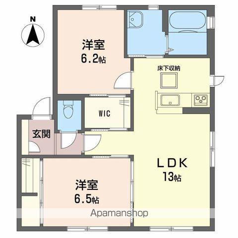 ハーミテージC棟(2LDK/2階)の間取り写真