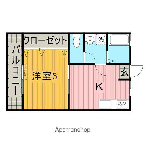 マンションEXⅢ(1K/1階)の間取り写真