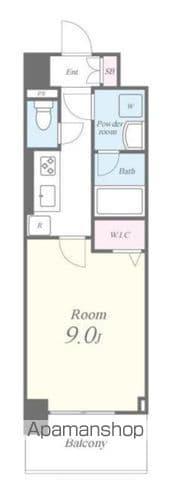 キャナルテラス品川(1K/8階)の間取り写真