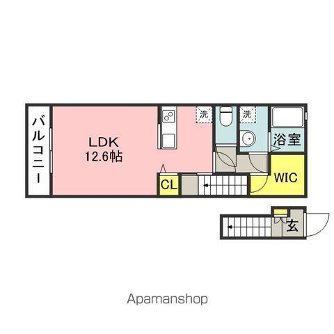CANDEO糒A(1K/2階)の間取り写真