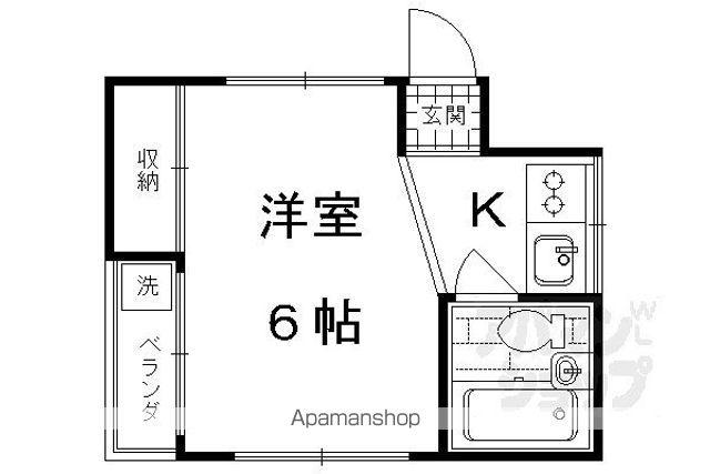 星合ビル(1K/4階)の間取り写真