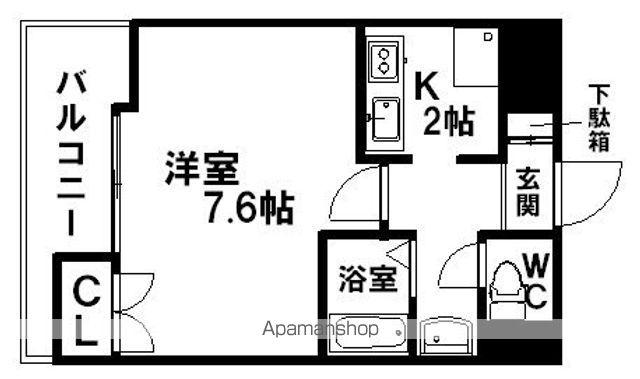 ウィステリア千種(1K/9階)の間取り写真