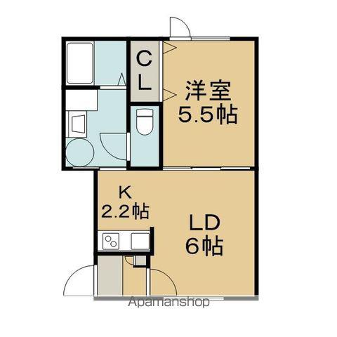 PEACE7(1LDK/2階)の間取り写真