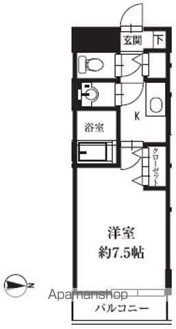 HF銀座レジデンスイーストⅡ(1K/11階)の間取り写真