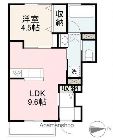 RONDO BELL(1LDK/1階)の間取り写真