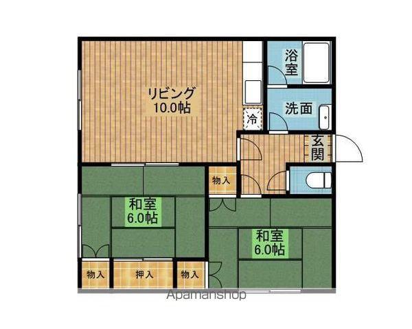 ハイツ白樺(2DK/2階)の間取り写真