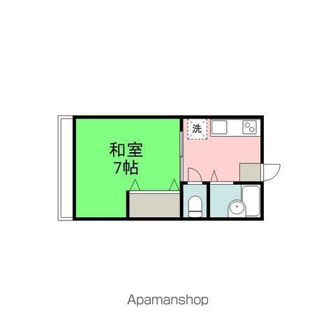 サンヒルズK2(1K/2階)の間取り写真