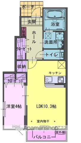 グレイスK(1LDK/1階)の間取り写真