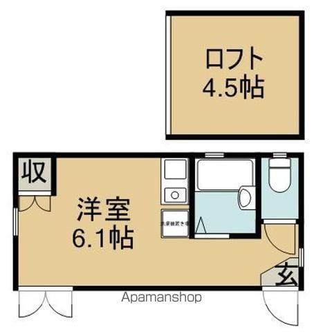 フレイズ(ワンルーム/1階)の間取り写真