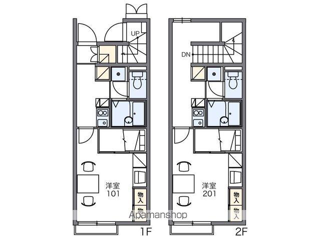 レオパレスポートビレッジ(1K/1階)の間取り写真