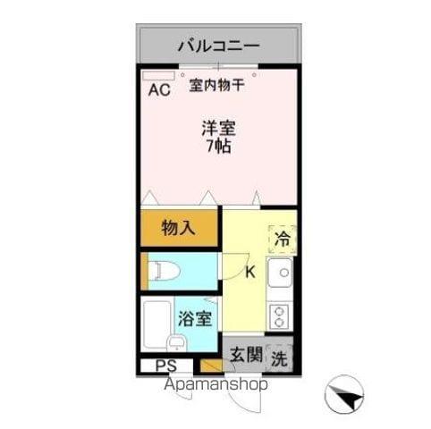 おおみなみ(1K/1階)の間取り写真