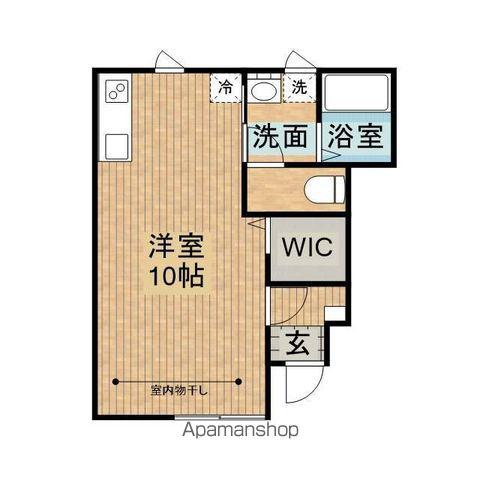 テゾーロ梨木C棟(ワンルーム/1階)の間取り写真