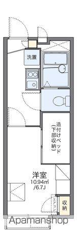 レオパレスシティパルつつじが丘(1K/2階)の間取り写真
