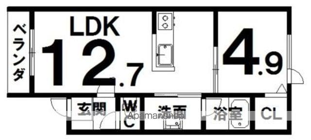 ラ・パーチェ529(1LDK/2階)の間取り写真