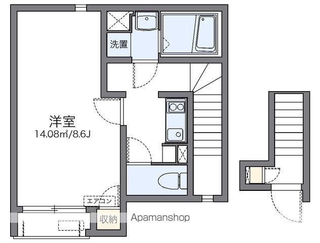 レオネクストHOSOYAⅢ(1K/2階)の間取り写真